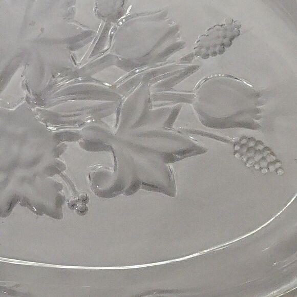 Crystal Clear Studios Bouquet 16" Platter Vintage Frosted Japan - Picture 2 of 5